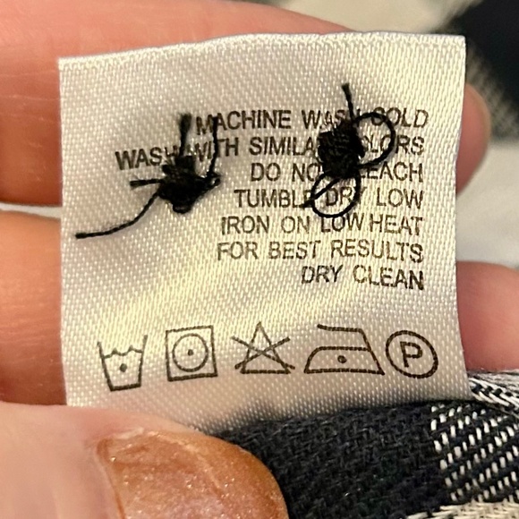 Men’s Thick Flannel, Navy and White Plaid, Size 2XL - Picture 7 of 7